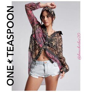 ONE TEASPOON Bandits Low Waist Denim Shorts Bel Air Blue 30 NWT